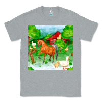 Heather Grey farm life seamless pattern Classic Tee - FaDigitalArtStudio