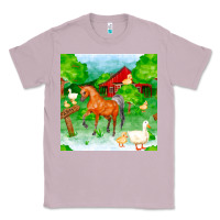 Lilac farm life seamless pattern Classic Tee - FaDigitalArtStudio