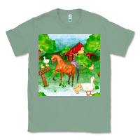 Sage farm life seamless pattern Classic Tee - FaDigitalArtStudio