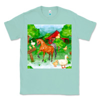 Seafoam farm life seamless pattern Classic Tee - FaDigitalArtStudio