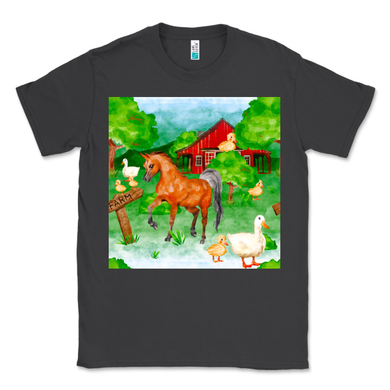 Farm Life Seamless Pattern Classic Tee by FaDigitalArtStudio | Teevron