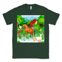 Sports Green farm life seamless pattern Classic Tee - FaDigitalArtStudio