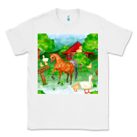 White farm life seamless pattern Classic Tee - FaDigitalArtStudio