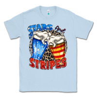 Dusty Blue stars and stripes beer Classic Tee - Zillion Design Studio