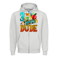 Dove Grey 3rd grade dude Zipper Hoodie - texasbilliewilder