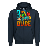 Navy 3rd grade dude Zipper Hoodie - texasbilliewilder