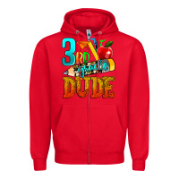 Red 3rd grade dude Zipper Hoodie - texasbilliewilder