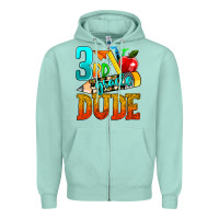 Seafoam 3rd grade dude Zipper Hoodie - texasbilliewilder