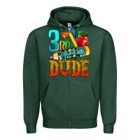 Sports Green 3rd grade dude Zipper Hoodie - texasbilliewilder