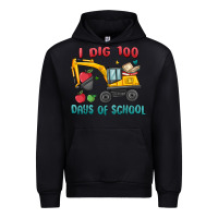 Black i dig 100 days of school excavator Urban Hoodie - MaliasSmallBusiness