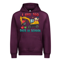 Mauve Wine i dig 100 days of school excavator Urban Hoodie - MaliasSmallBusiness