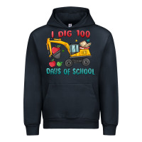 Navy i dig 100 days of school excavator Urban Hoodie - MaliasSmallBusiness