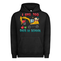 Pigment Black i dig 100 days of school excavator Urban Hoodie - MaliasSmallBusiness