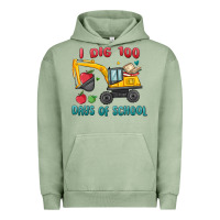 Pigment Oil Green i dig 100 days of school excavator Urban Hoodie - MaliasSmallBusiness