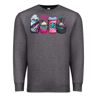 Charcoal Heather racing coffee cups Premium Sweatshirt - JahusDesignShop