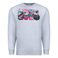Heather Grey racing coffee cups Premium Sweatshirt - JahusDesignShop