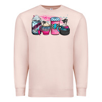 Pale Pink racing coffee cups Premium Sweatshirt - JahusDesignShop