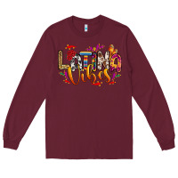 Burgundy Latina vibes Long Sleeve Tee - RanaPortraitStore