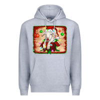 Heather Grey christmas lamb Premium Hoodie - Jasminsmagicworld
