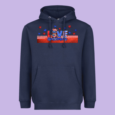 Love America Gnome Libbey Cup Heavyweight Hoodie Designed By Hra Design Shop