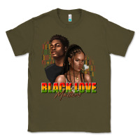 Army Green afro black love matters Classic Tee - texasbilliewilder