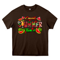 Chocolate Brown summer time Heavy Core Tee - CowhideDigitalArt