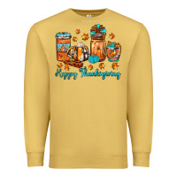Antique Gold happy thanksgiving coffee Premium Sweatshirt - JahusDesignShop