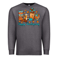 Charcoal Heather happy thanksgiving coffee Premium Sweatshirt - JahusDesignShop