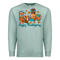 Seafoam happy thanksgiving coffee Premium Sweatshirt - JahusDesignShop