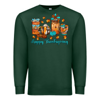 Sports Green happy thanksgiving coffee Premium Sweatshirt - JahusDesignShop