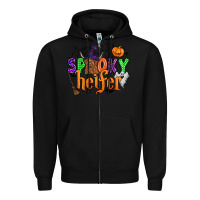 Black spooky heifer Zipper Hoodie - Zillion Design Studio