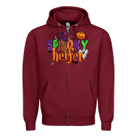 Burgundy spooky heifer Zipper Hoodie - Zillion Design Studio