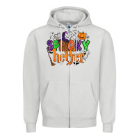 Dove Grey spooky heifer Zipper Hoodie - Zillion Design Studio