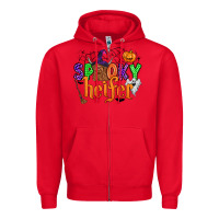 Red spooky heifer Zipper Hoodie - Zillion Design Studio