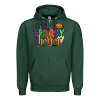 Sports Green spooky heifer Zipper Hoodie - Zillion Design Studio
