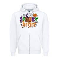White spooky heifer Zipper Hoodie - Zillion Design Studio