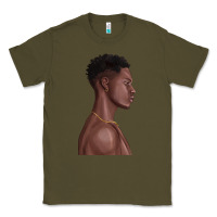 Army Green afro black man Classic Tee - texasbilliewilder