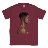Burgundy afro black man Classic Tee - texasbilliewilder