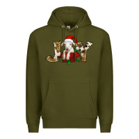 Army Green joy christmas lamb Premium Hoodie - Jasminsmagicworld