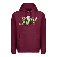 Burgundy joy christmas lamb Premium Hoodie - Jasminsmagicworld