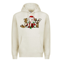 Oatmeal Heather joy christmas lamb Premium Hoodie - Jasminsmagicworld
