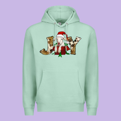 Joy Christmas Lamb Premium Hoodie Designed By Jasminsmagicworld
