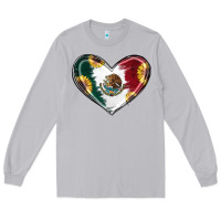 Moon Dust Sunflower Mexican Flag Heart Long Sleeve Tee - RanaPortraitStore