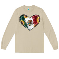 Mushroom Sunflower Mexican Flag Heart Long Sleeve Tee - RanaPortraitStore