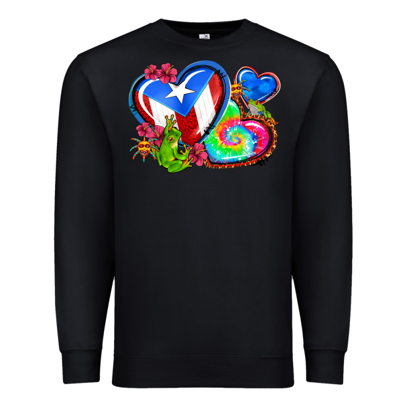 Western Leopard Puerto Rico   Hearts Premium Sweatshirt by AdoDesignShop | Teevron