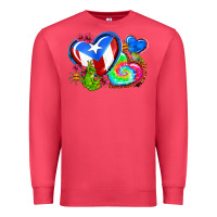 Cardinal western leopard puerto rico   hearts Premium Sweatshirt - AdoDesignShop