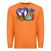 Carrot western leopard puerto rico   hearts Premium Sweatshirt - AdoDesignShop