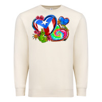 Sandshell western leopard puerto rico   hearts Premium Sweatshirt - AdoDesignShop