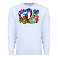 White western leopard puerto rico   hearts Premium Sweatshirt - AdoDesignShop