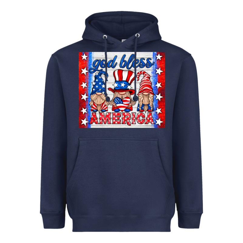 God Bless America Gnomes Heavyweight Hoodie by HRA Design Shop | Teevron